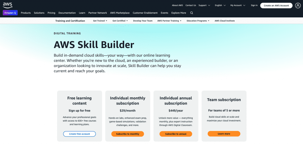 Free AI and Machine Learning Courses: AWS Learn